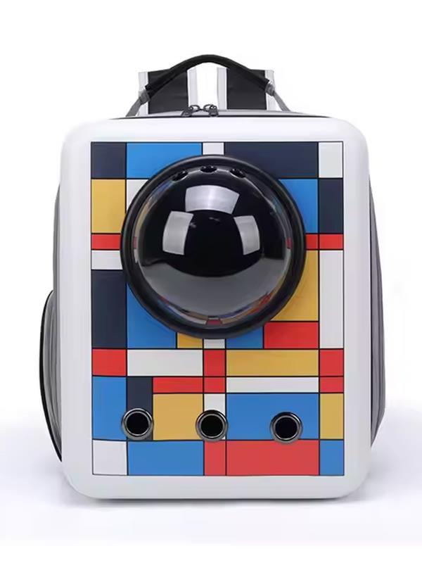Glipet Tune Kapsül Kedi Köpek Sırt Çantası 32x17x42 Cm Kareler