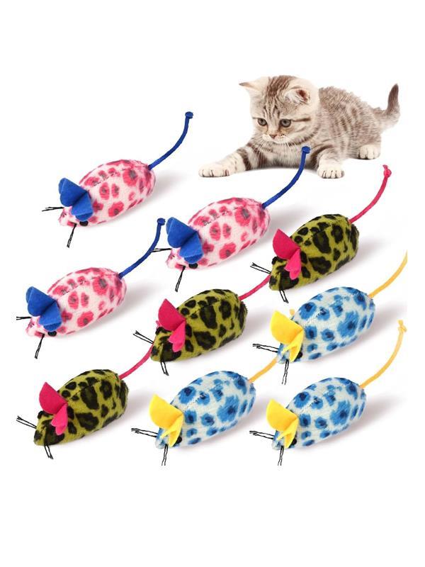 Glipet Üç Renkli Kumaş Fare Kedi Oyuncağı 6 Cm 2 li