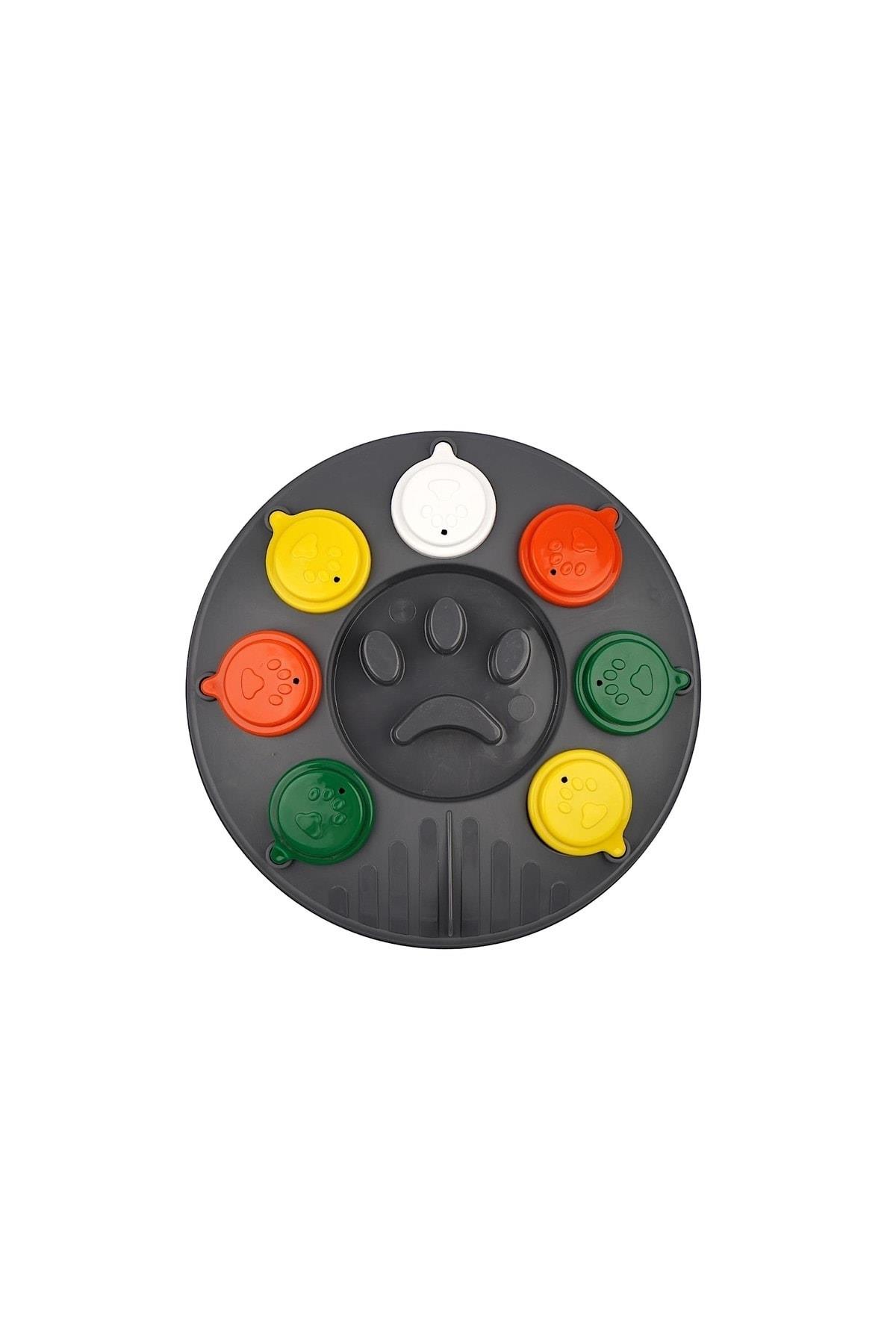 Kedi Köpek Bulmacası ve Yavaş Yeme Mama kabı Gri-mix