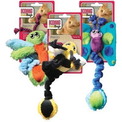 Kong FuzzBugs Kedi Oyuncağı 19 cm-Yeşil Kelebek