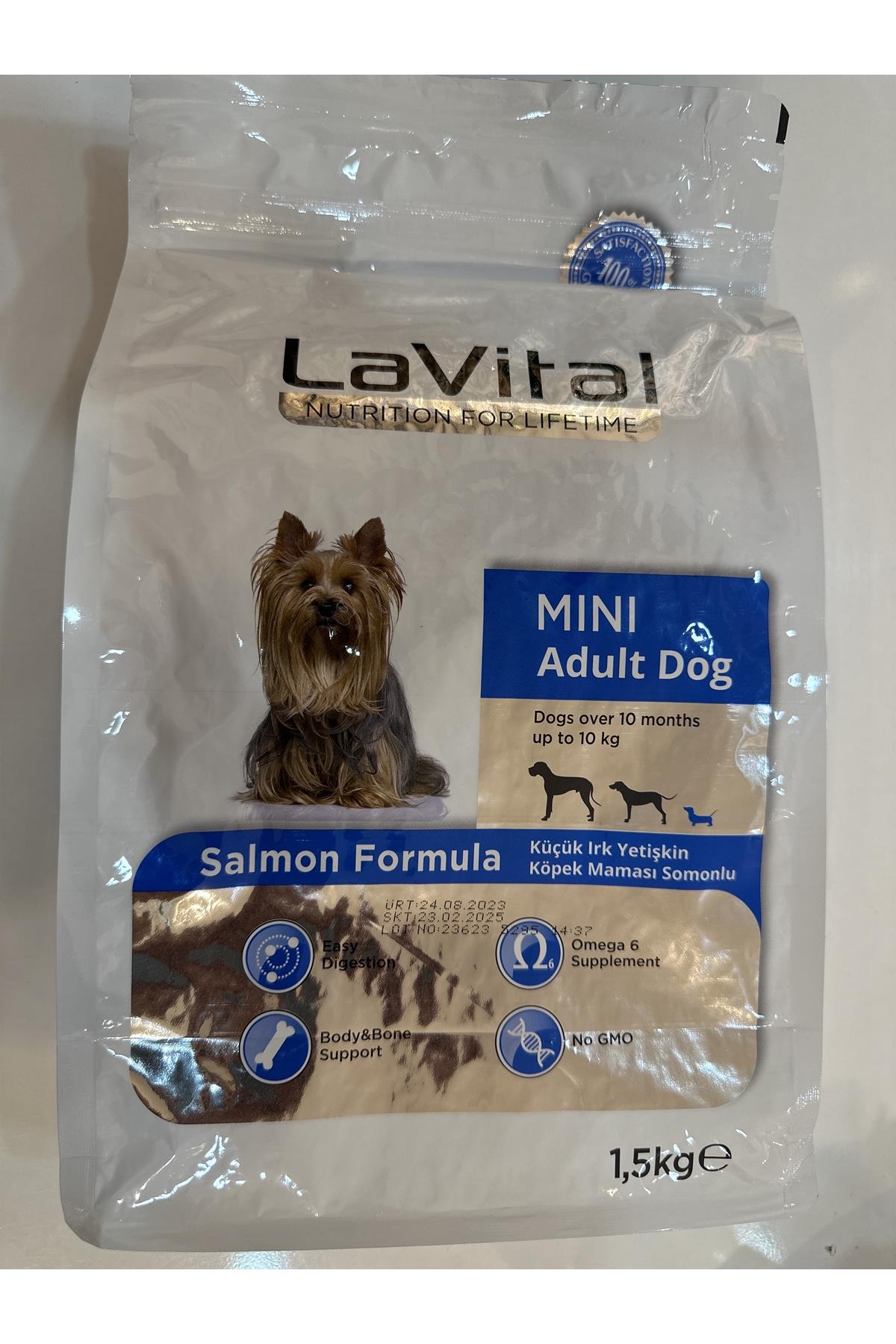 La Vital Mini Adult Somonlu Mini Irk Yetişkin Köpek Maması 1,5 Kg