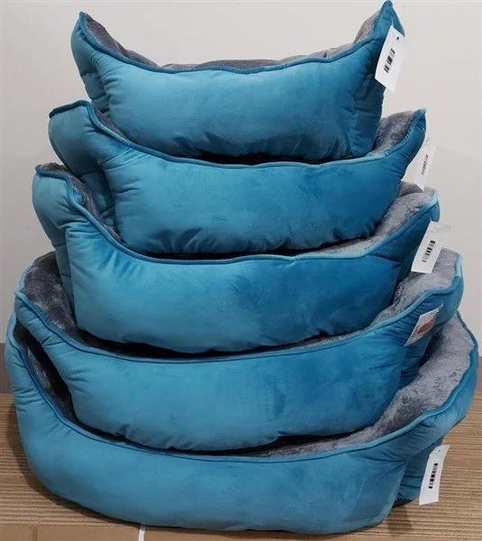 Lion Peluş Kedi Köpek Yatağı Mavi XL