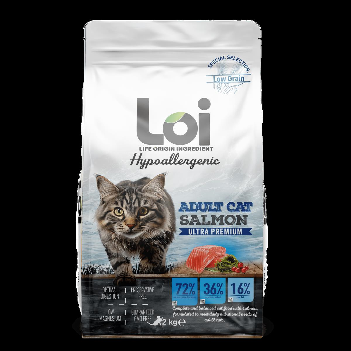 Loi Hipoalerjenik Yetişkin Kedi Maması Somonlu 2 Kg