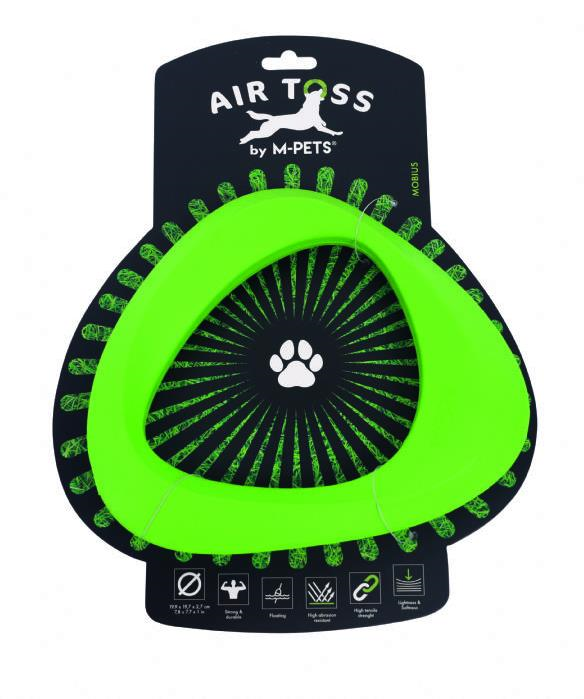 M-Pets Aır Toss Mobius Dayanıklı Suda Yüzen Köpek Oyuncağı Green