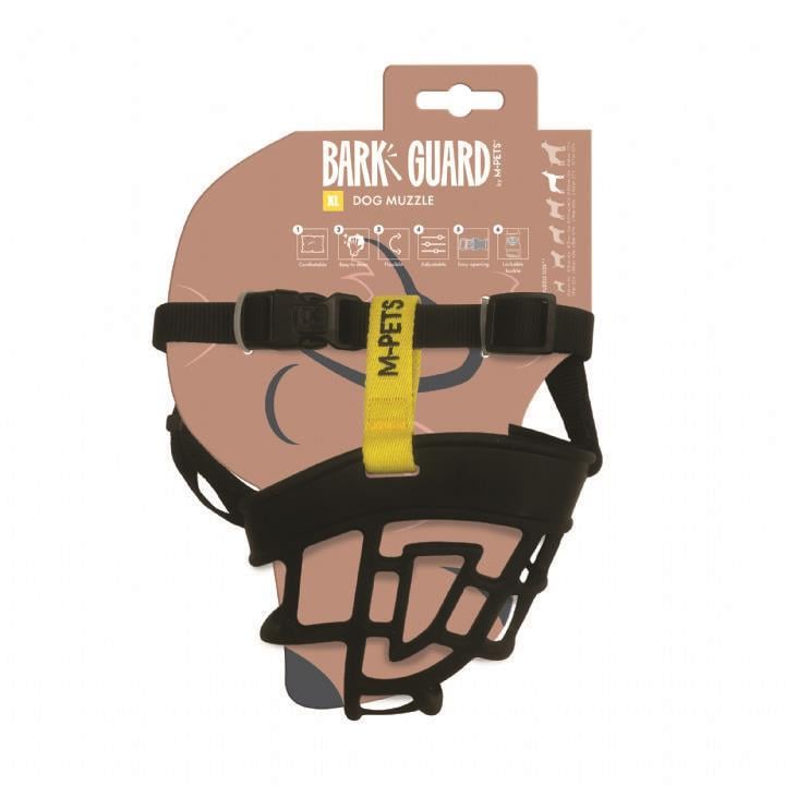 M-Pets Bark Guard Ağızlık (L) Black/Yellow
