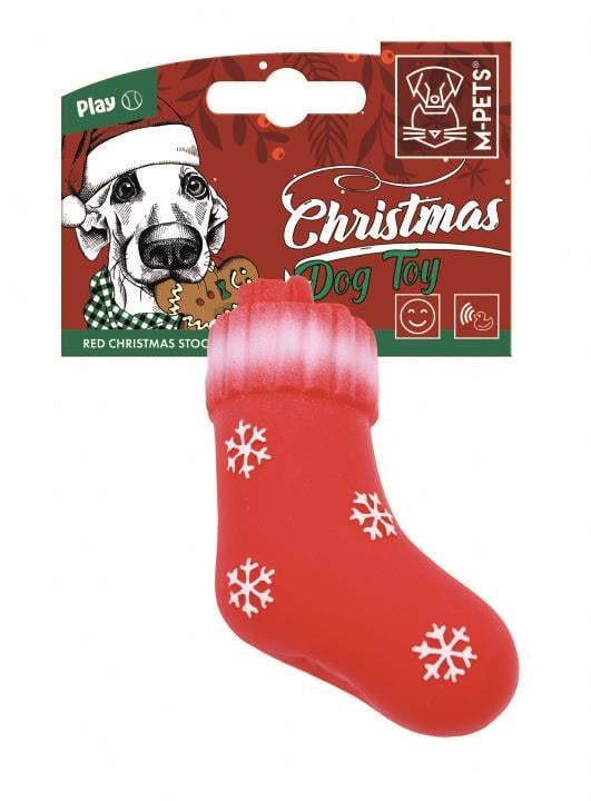 M-Pets Christmas Red Stocking Köpek Oyuncağı 13Cm