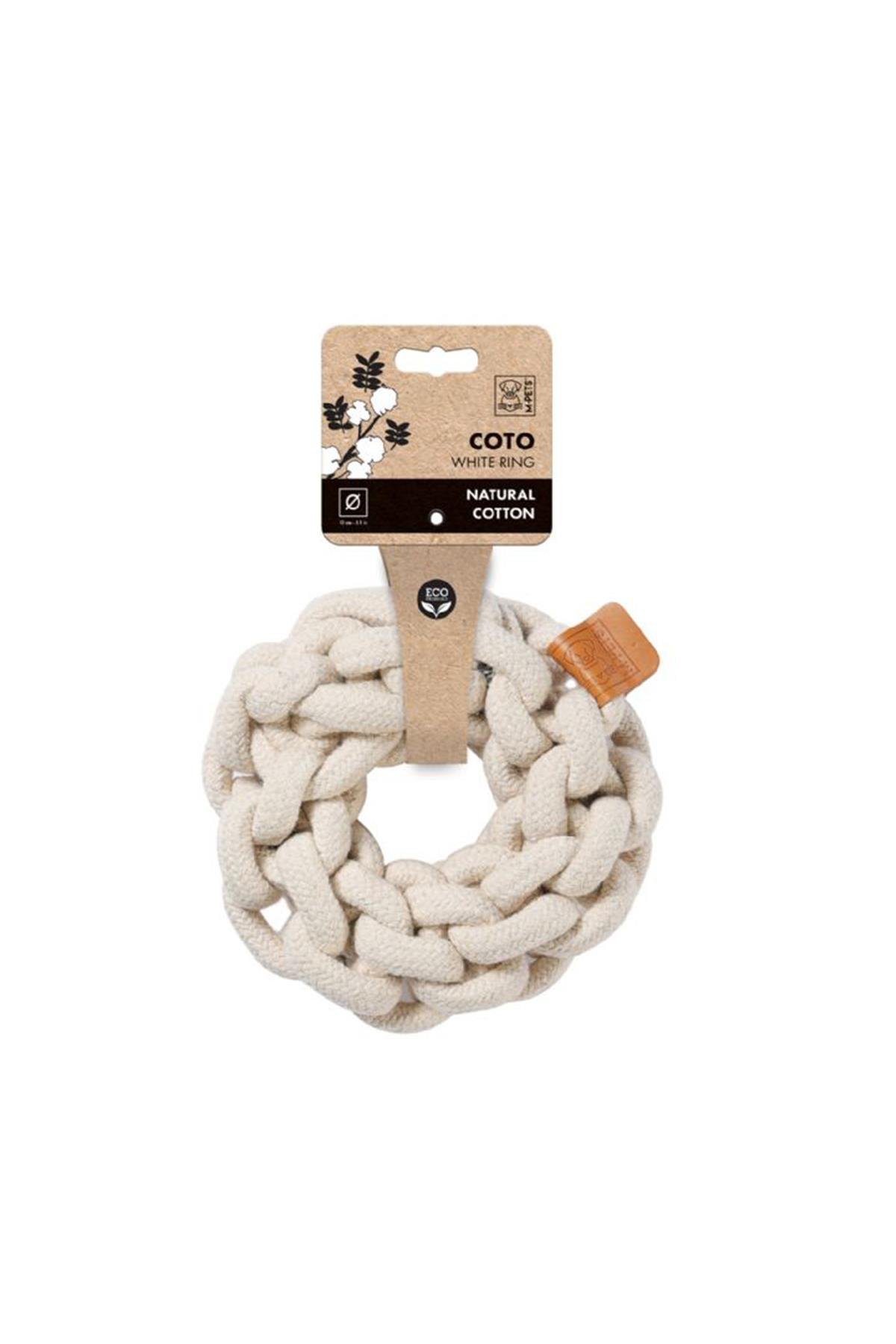 M Pets Coto White Ring Örgü Halka Oyuncak 13cm 10647901