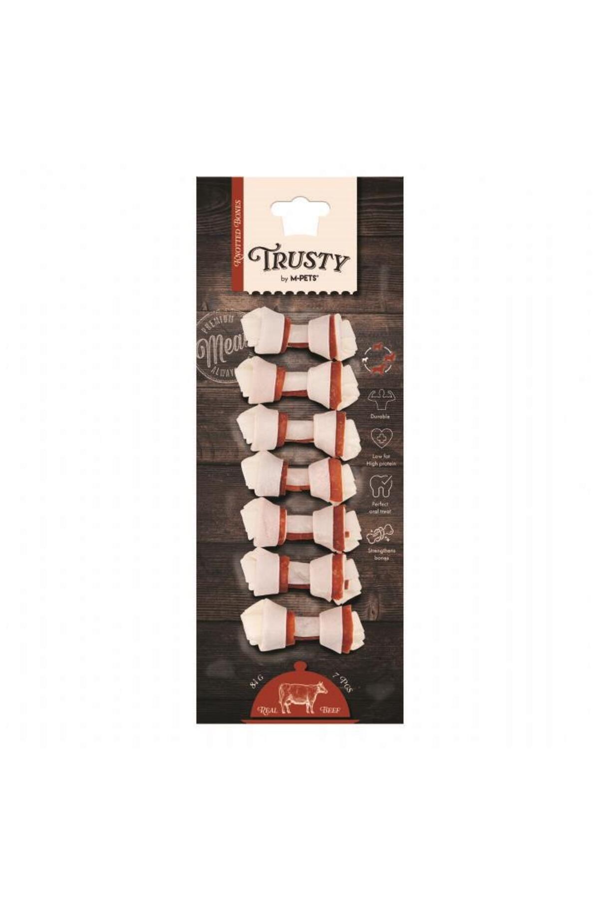 M-Pets Trusty Beef Düğümlü Kemik 7Li 84Gr/6,4Cm