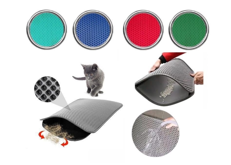 Miapet Elekli Kedi Tuvalet Önü Paspası 90 x 60 Cm-Yeşil