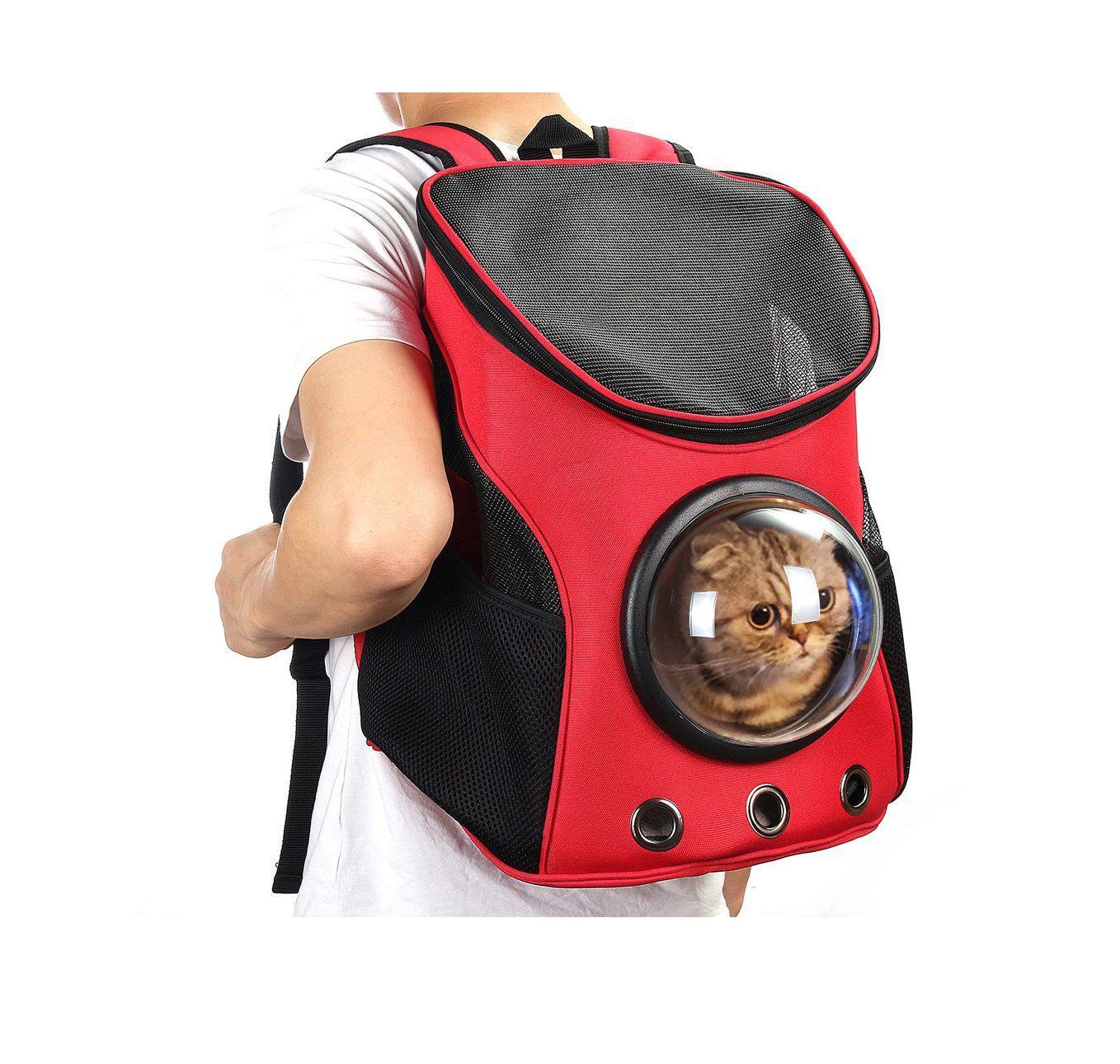 Miapet Fanuslu Kedi Köpek Taşıma Çantası 45 Cm-Gri