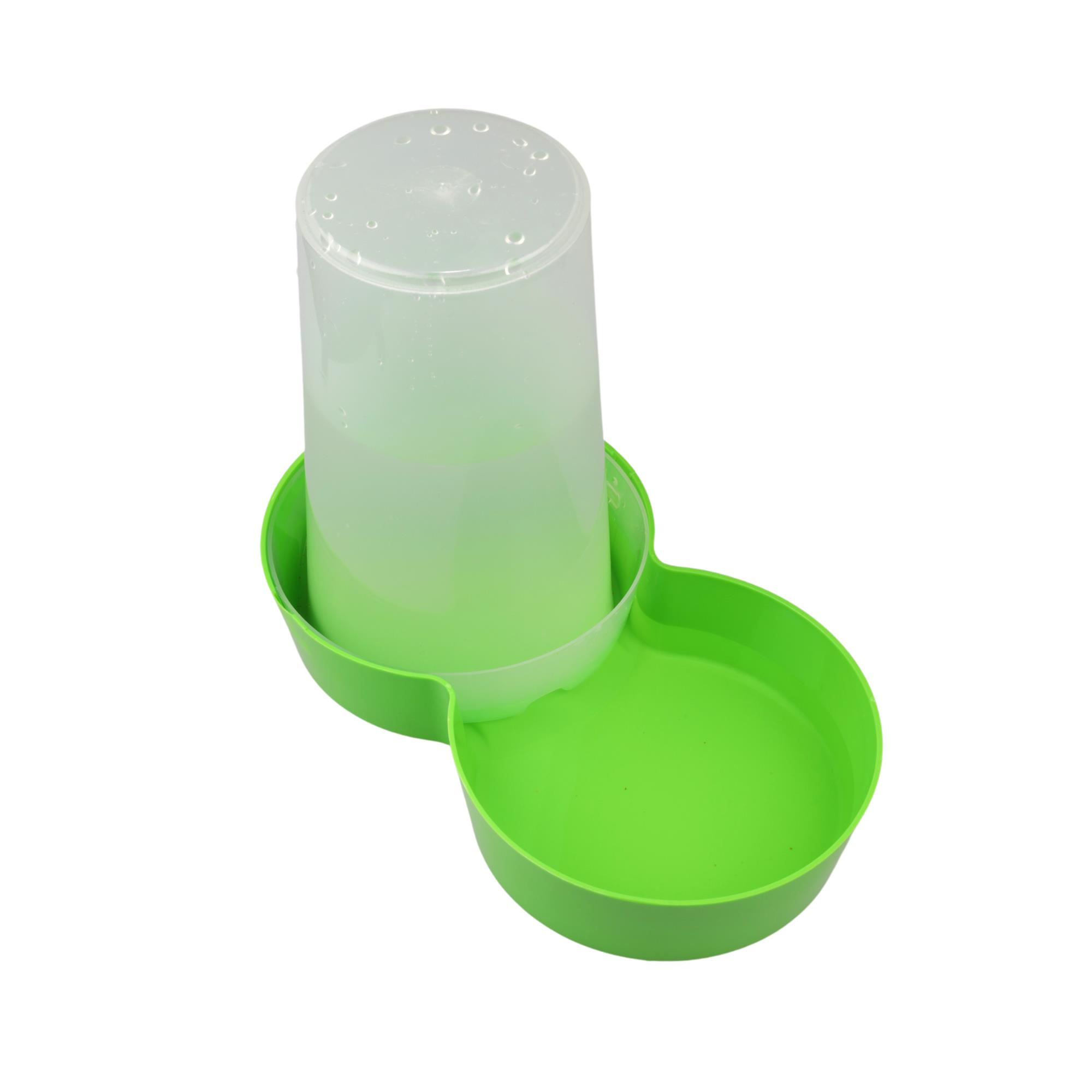 Miapet Hazneli Plastik Kedi-Köpek Mama ve Su Kabı 1,5 Lt Yuvarlak Yeşil