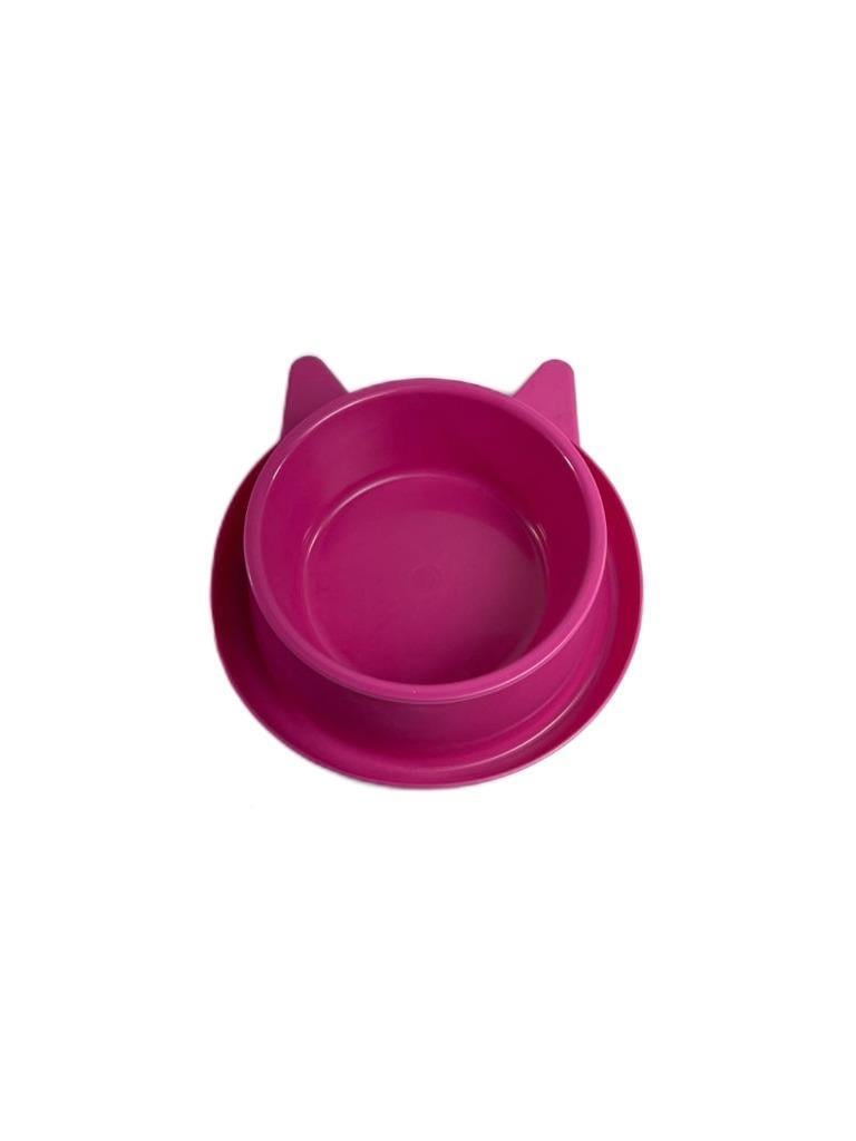 Miapet Plastik Kedi Kulaklı Mama ve Su Kabı 400 ML Violet