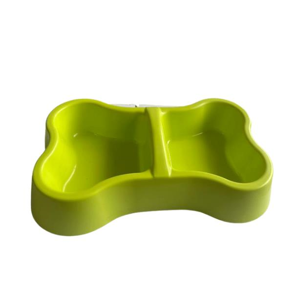 Miapet Plastik Kemik Kedi Köpek Mama ve Su Kabı 400x2 ml Yeşil
