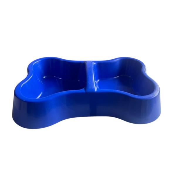 Miapet Plastik Kemik Kedi Köpek Mama ve Su Kabı 400x2 ml Mavi