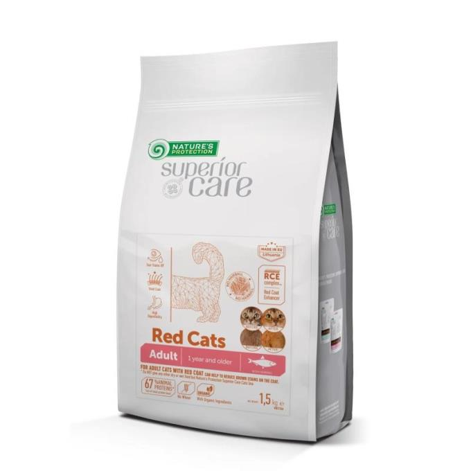 Natures Prodection Tahılsız Red Cats Grain Kırmızı Kürklü Kediler İçin Ringa Balıklı Yetişkin Kedi Maması 1,5 Kg