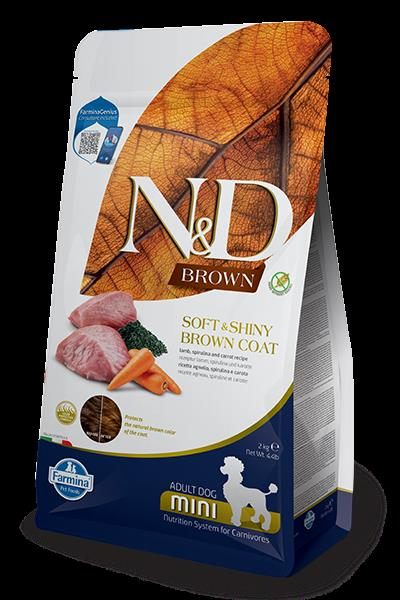 ND BROWN Kuzu, Patates, Havuç Ve Spirulinalı Küçük Irk Yetişkin Köpek Maması 2kg