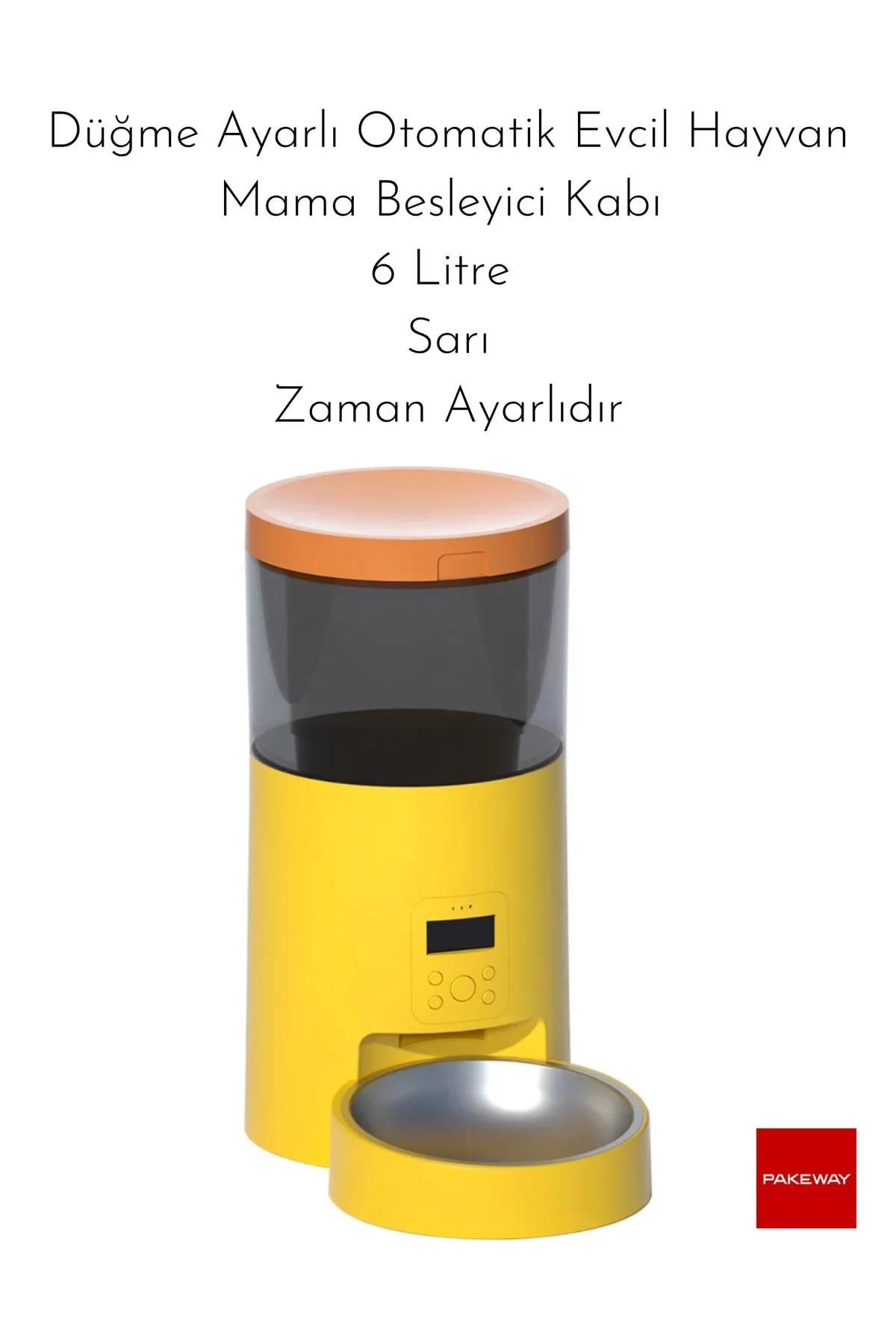 PAKEWAY Otomatik Mama Kabı 6lt Sarı