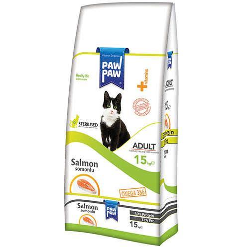 Paw Paw Sterilised Somonlu Kısırlaştırılmış Kedi Maması 15 Kg