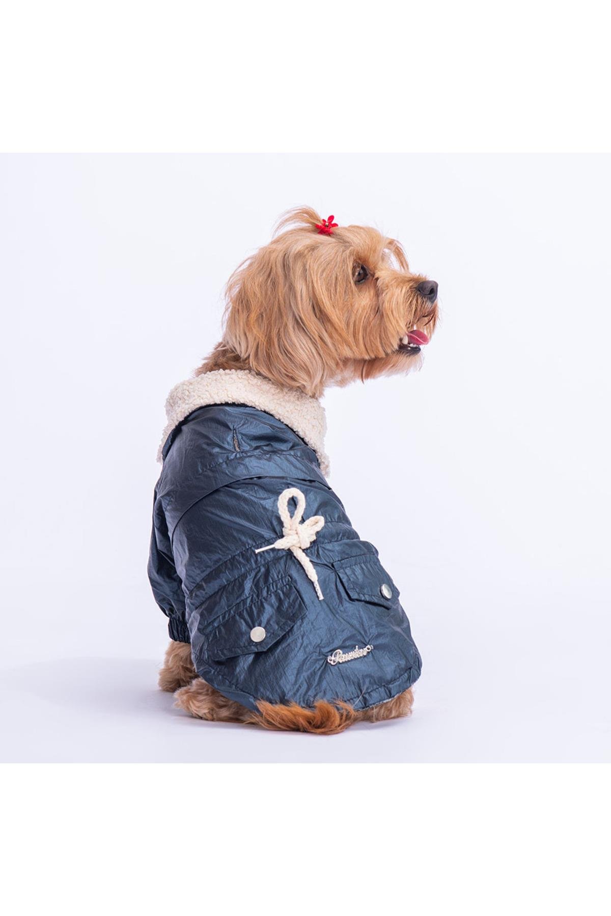 Pawstar Lacivert Brillante Köpek Montu Köpek Yağmurluk Köpek Kıyafeti Köpek Elbisesi  XL
