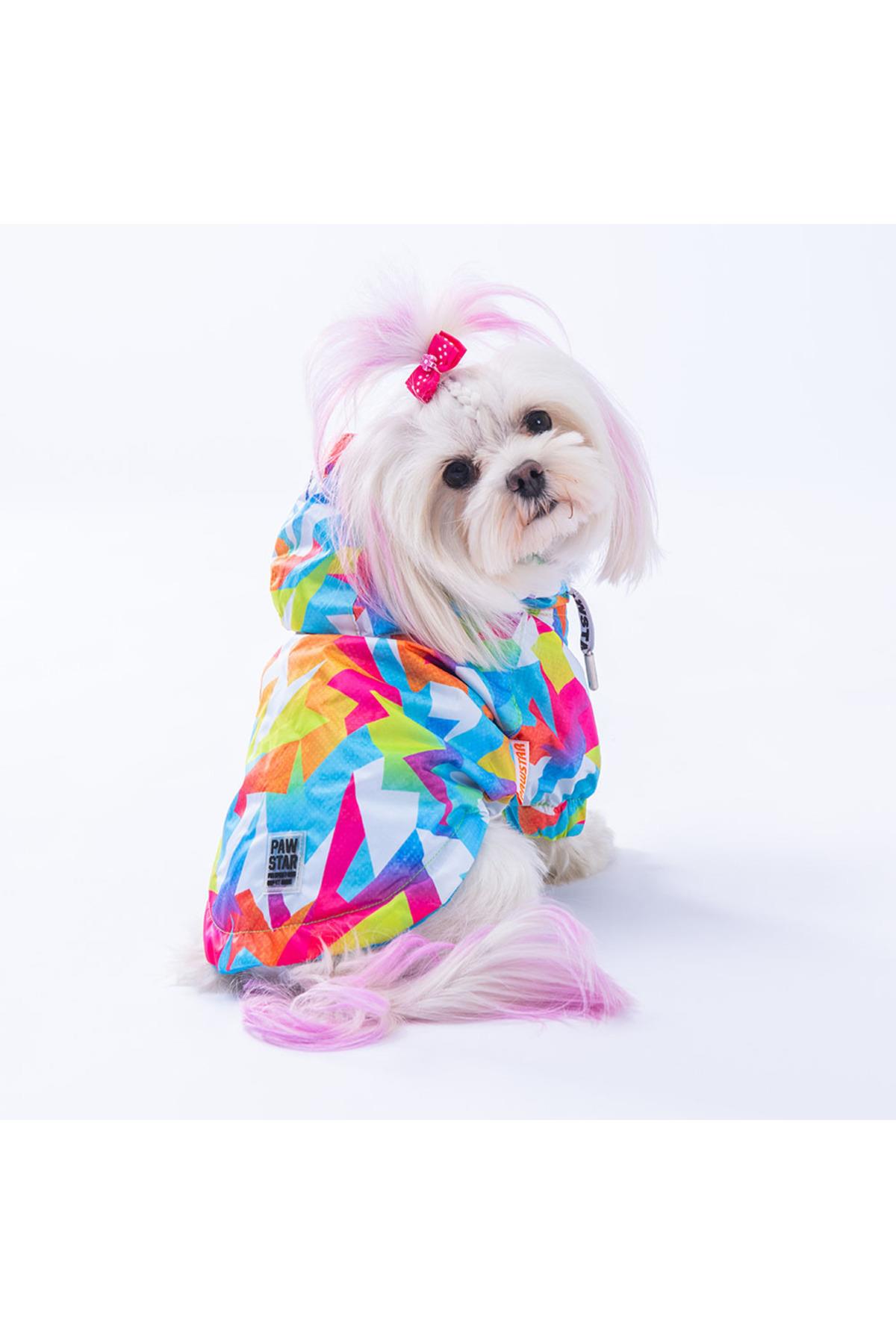 Pawstar Mosaic Polarlı Köpek Montu Köpek Yağmurluk Köpek Kıyafeti Köpek Elbisesi 2XL