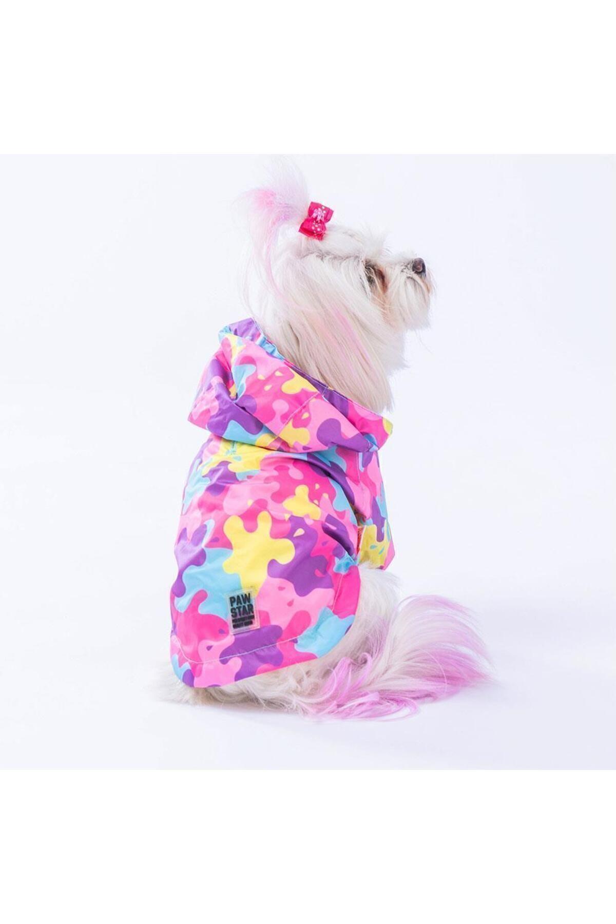Pawstar Rosea Camouflage Fileli Köpek Montu Köpek Yağmurluk Köpek Kıyafeti Köpek Elbisesi XL