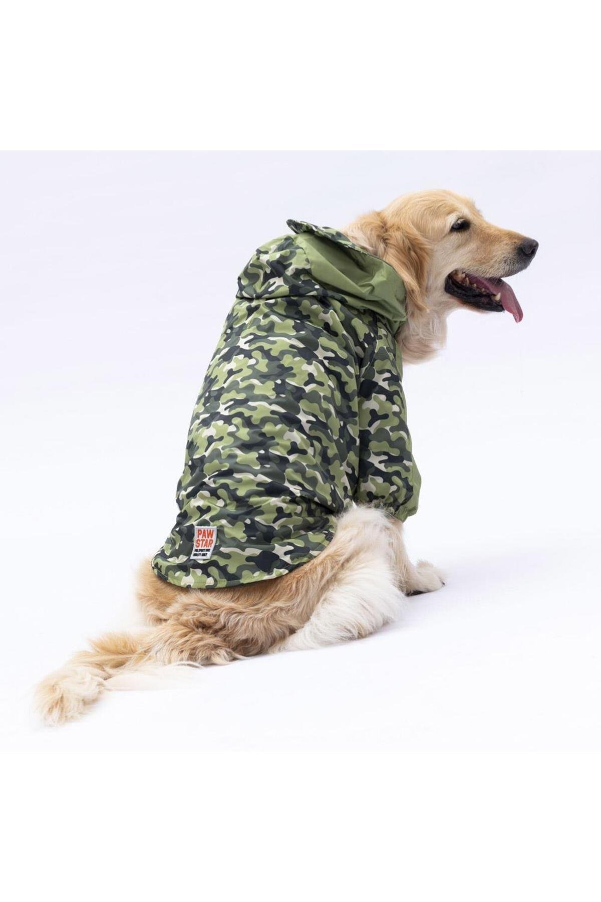 Pawstar Yeşil Dijon Büyük Irk Köpek Tulum Yağmurluğu Köpek Yağmurluk Köpek Kıyafeti Köpek Elbisesi 3XL
