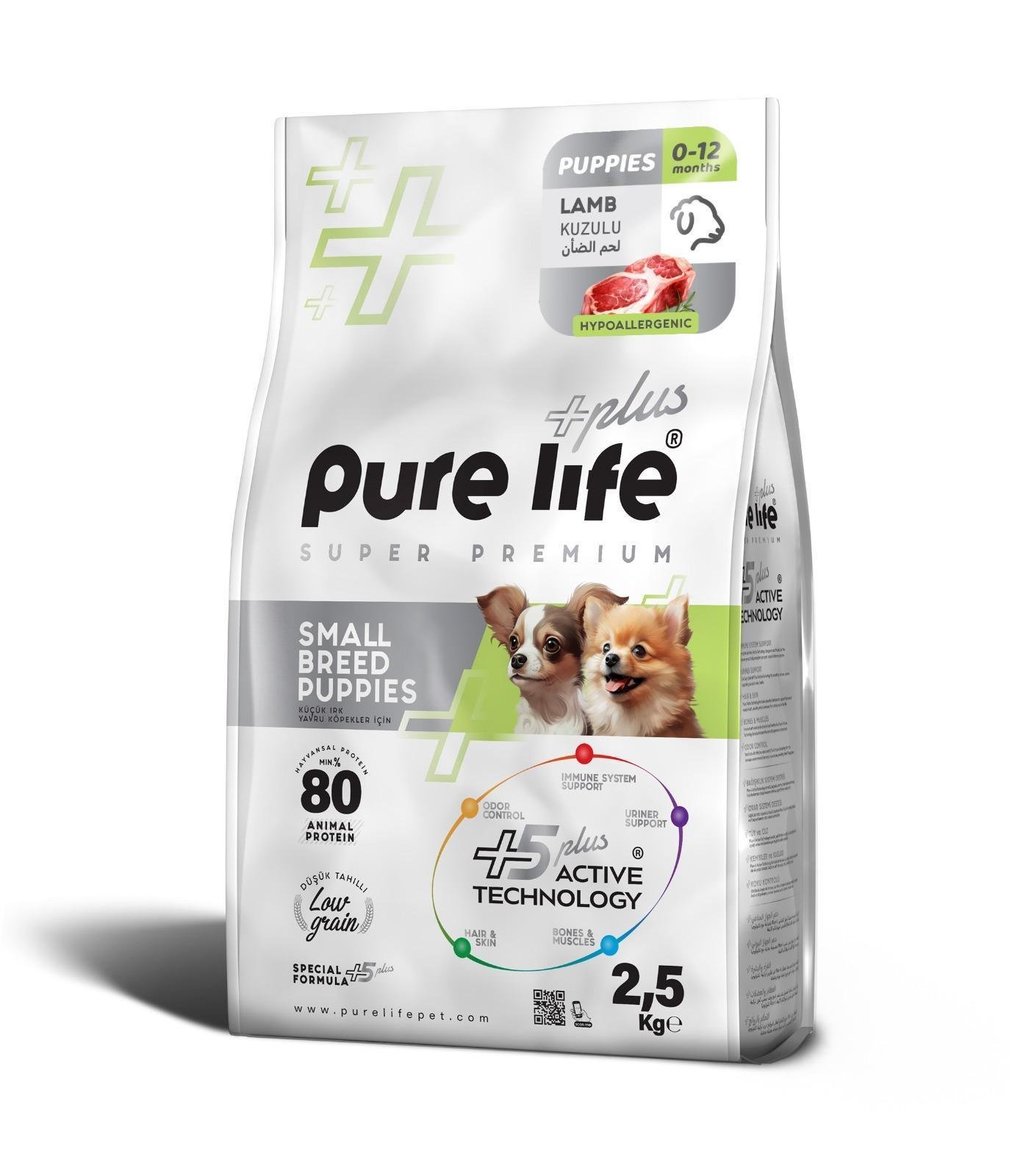 PureLife Plus Kuzulu Küçük Irk Yavru Köpek Maması 2.5 Kg