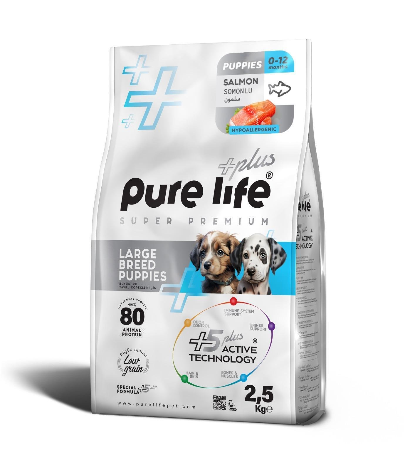 PureLife Plus Somonlu Büyük Irk Yavru Köpek Maması 2.5 Kg