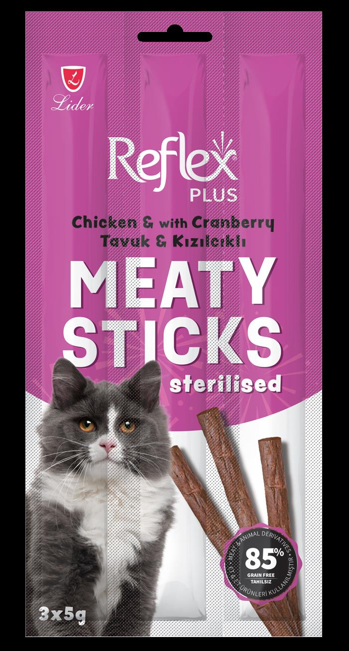 Reflex Meaty Sticks / Tavuklu ve Kızılcıklı Etli Çubuk 3*5g