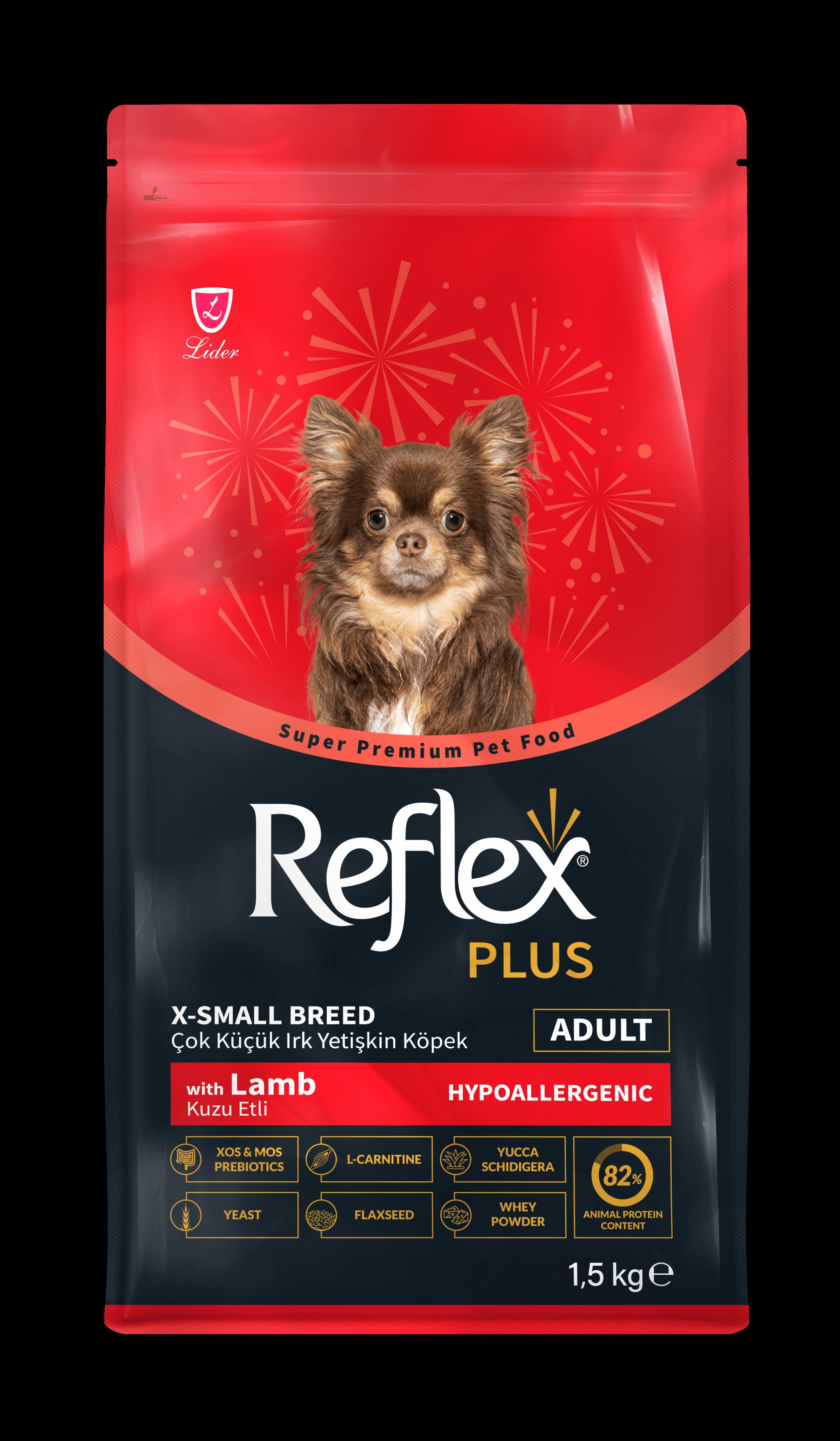Reflex Plus Çok Küçük Irk Kuzulu Prinçli Yavru Köpek Maması 1.5 Kg
