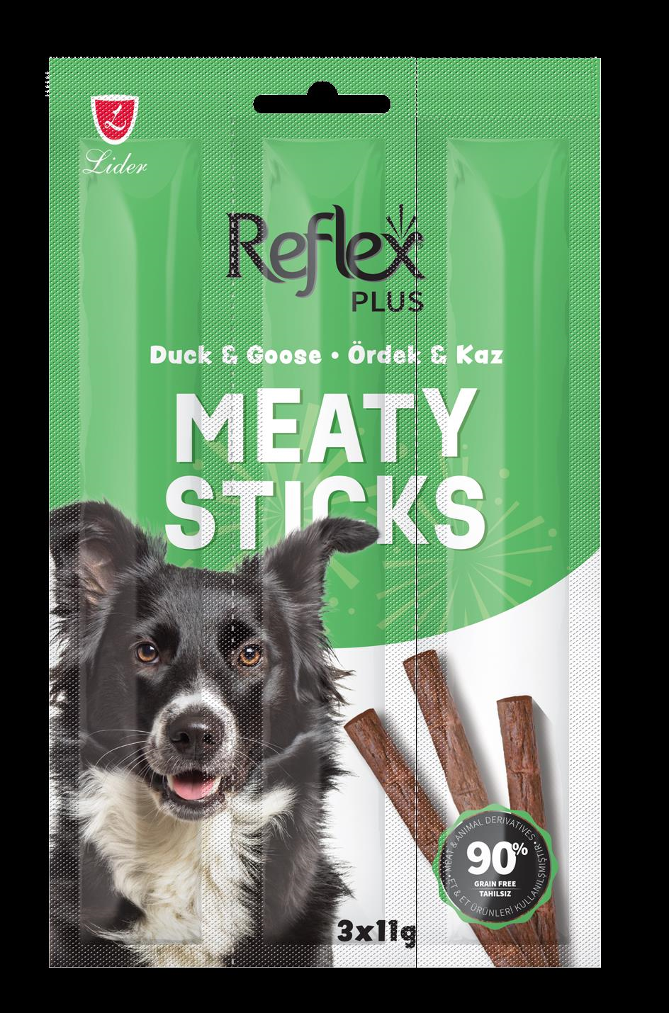 Reflex Plus Ördek Ve Kaz Etli Stick Yetişkin Köpek Ödül Maması 3*11