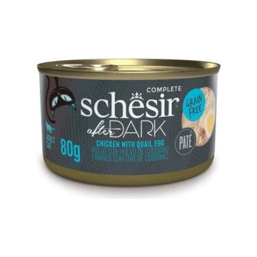Schesir After Dark Pate Tavuklu ve Bıldırcın Yumurtalı Yetişkin Kedi Konservesi 80 gr