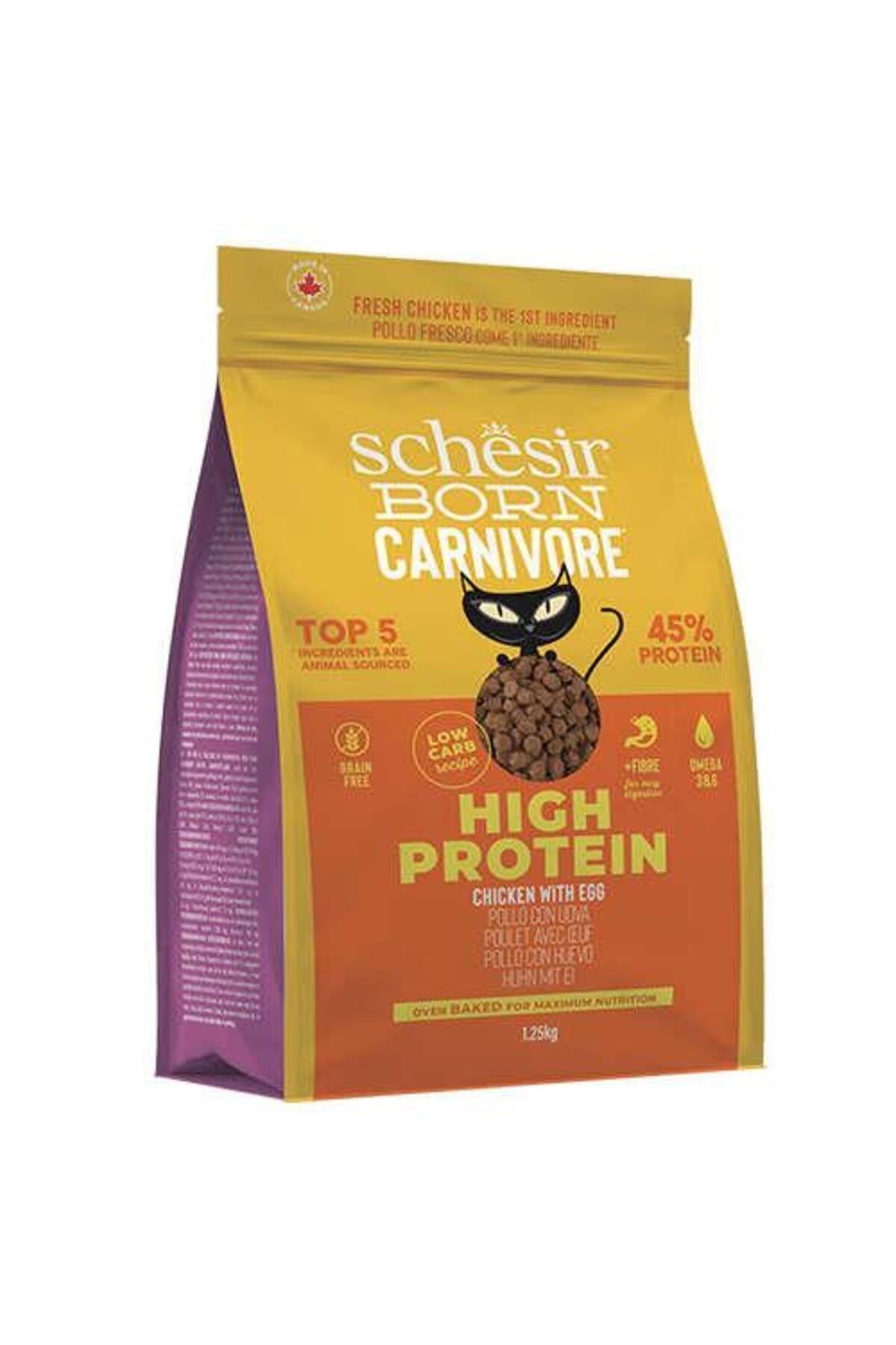 Schesir Born Carnivore Tavuklu ve Yumurtalı Tahılsız Kedi Maması 1,25 Kg