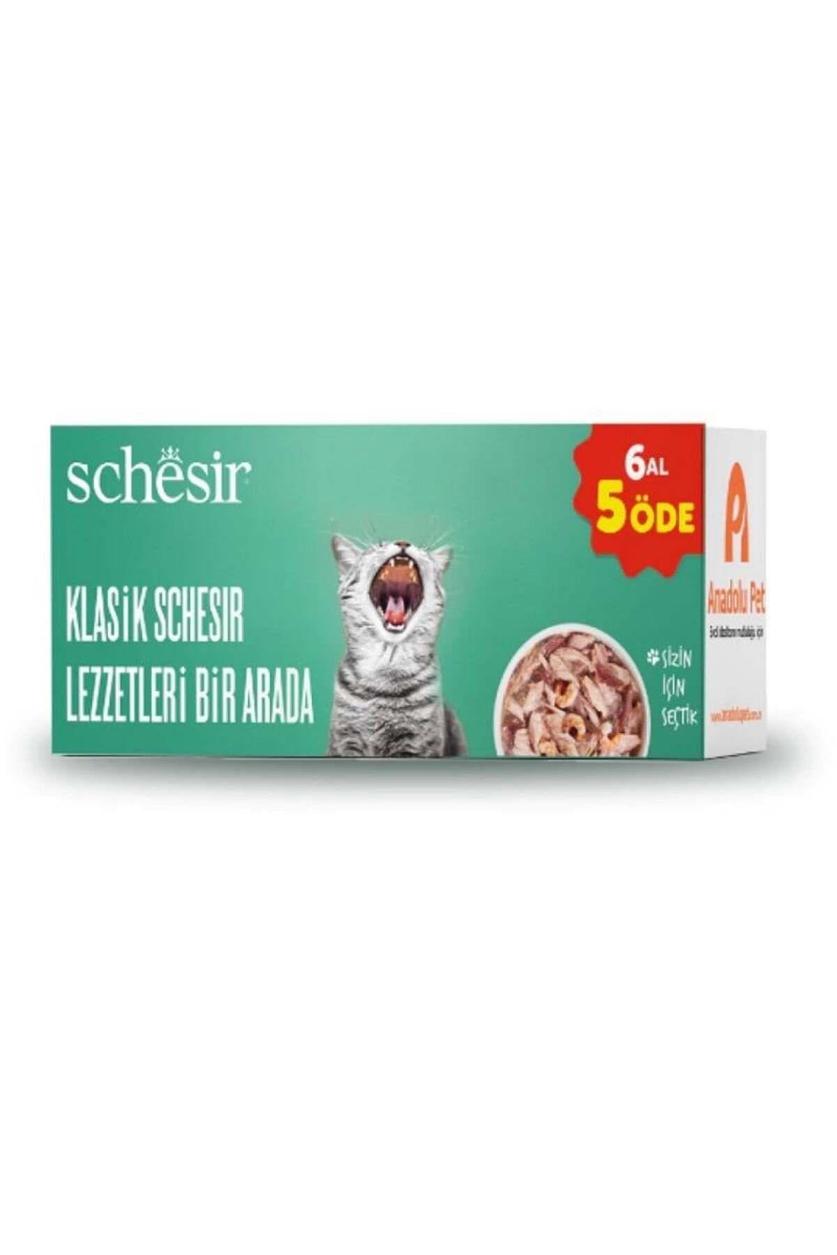 Schesir Box Karışık Kedi Konservesi - 6 Al 5 Öde