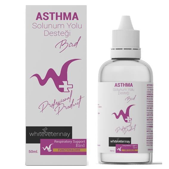 WhiteVeterinay Asthma Bird 50 ML ( Kuşlar için Solunum Yolu Desteği )