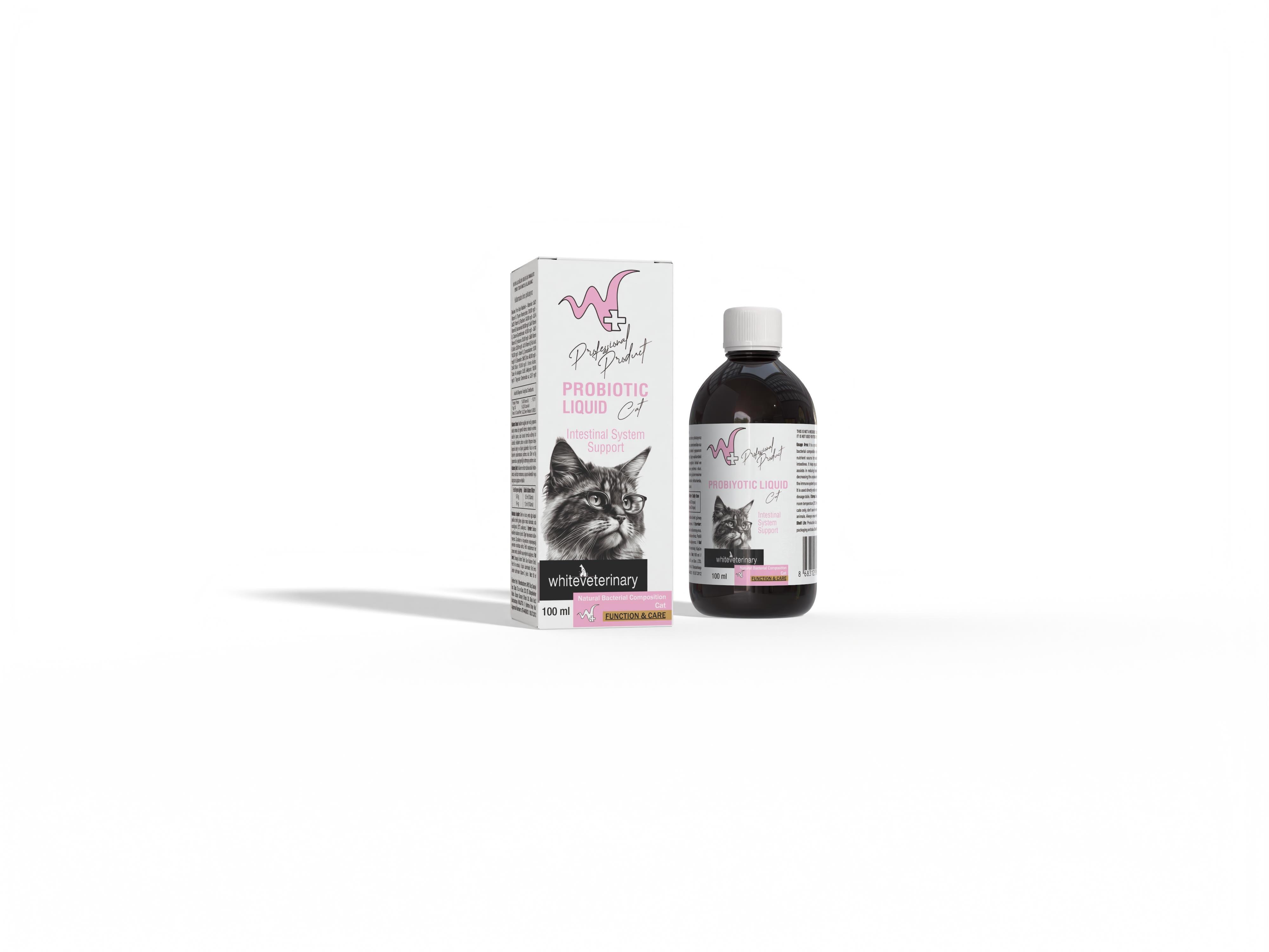 WhiteVeterinay Kediler İçin Sindirim Sistemi Destekleyici Probiyotik Liquid 100 ML
