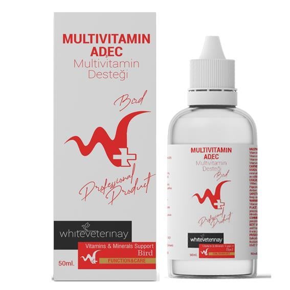 WhiteVeterinay Multivitamin Adec Bird 50 ML ( Kuşlar için Multivitamin Desteği )