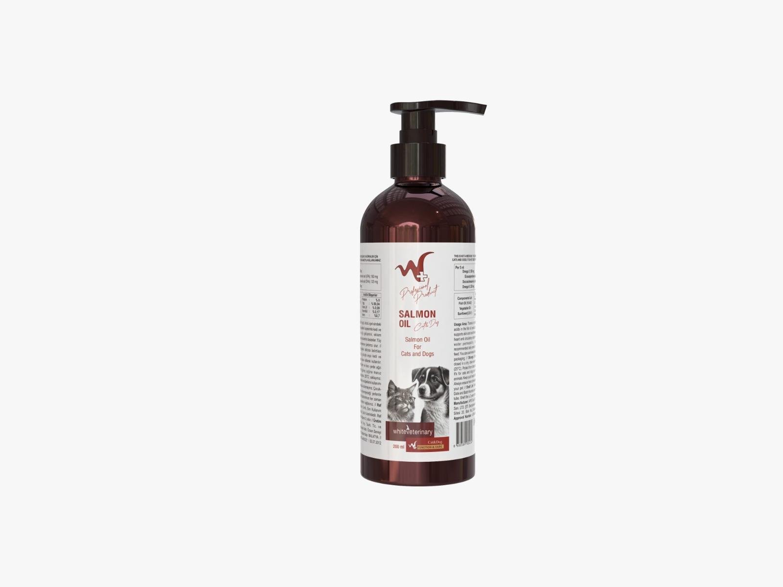 WhiteVeterinay Salmon Oil Cat&Dog 200 ML ( Omega 3 Ve 6 Içerikli Somon Yağı )