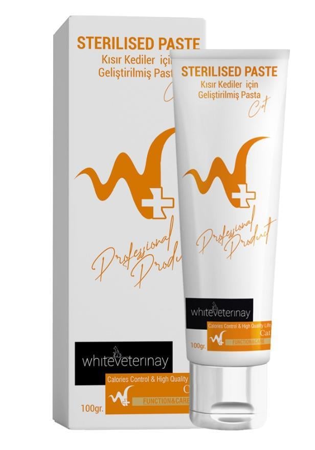 WhiteVeterinay Sterilised Paste 100 Gr ( Kısır Kediler için Vitaminli Malt Macun )