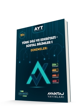 Avantaj Yayınları AYT Türk Dili ve Edebiyatı Sosyal Bilimler 1 15'li Deneme Sınavı