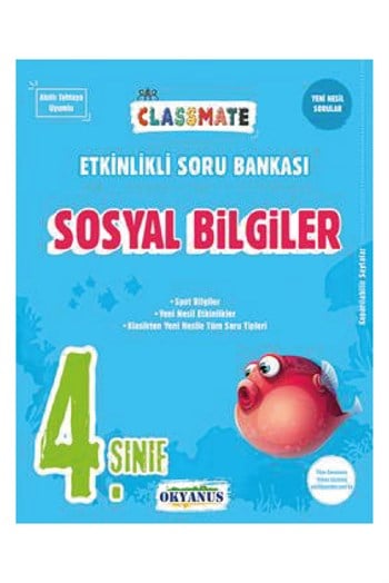 Okyanus Yayınları 4.Sınıf Classmate Sosyal Bilgiler Etkinlikli Soru Bankası