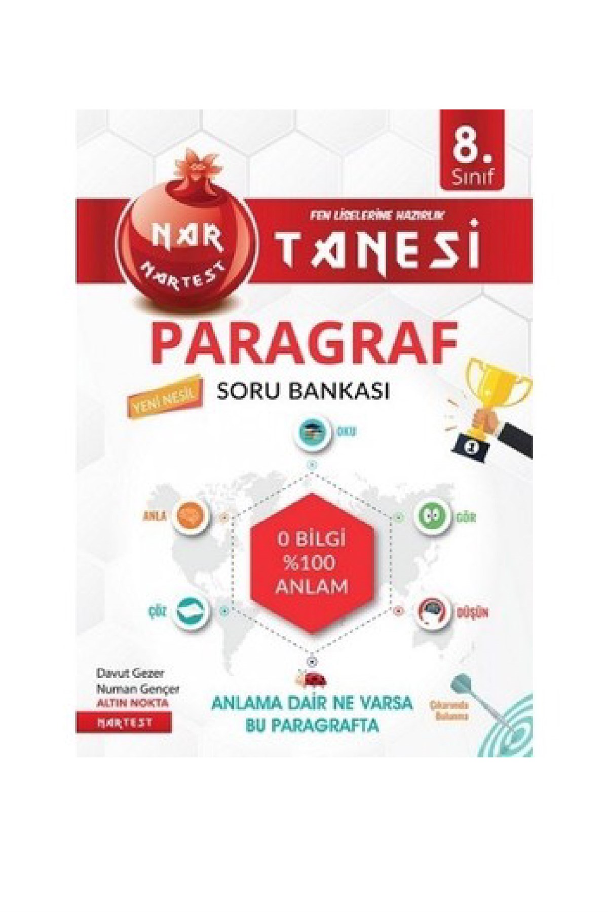 Nartest Yayınları 8.Sınıf Kırmızı Nar Tanesi Paragraf Altın Sorular