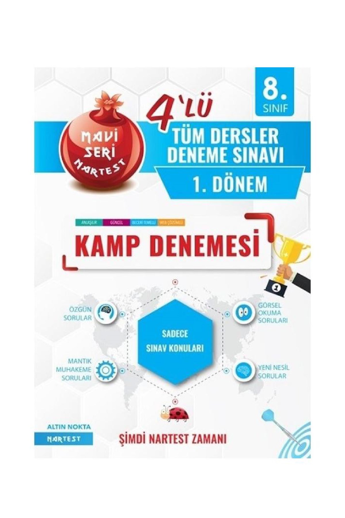 Nartest Yayınları 8.Sınıf Mavi Tüm Dersler 1.Dönem 4 Lü Kamp Denemesi