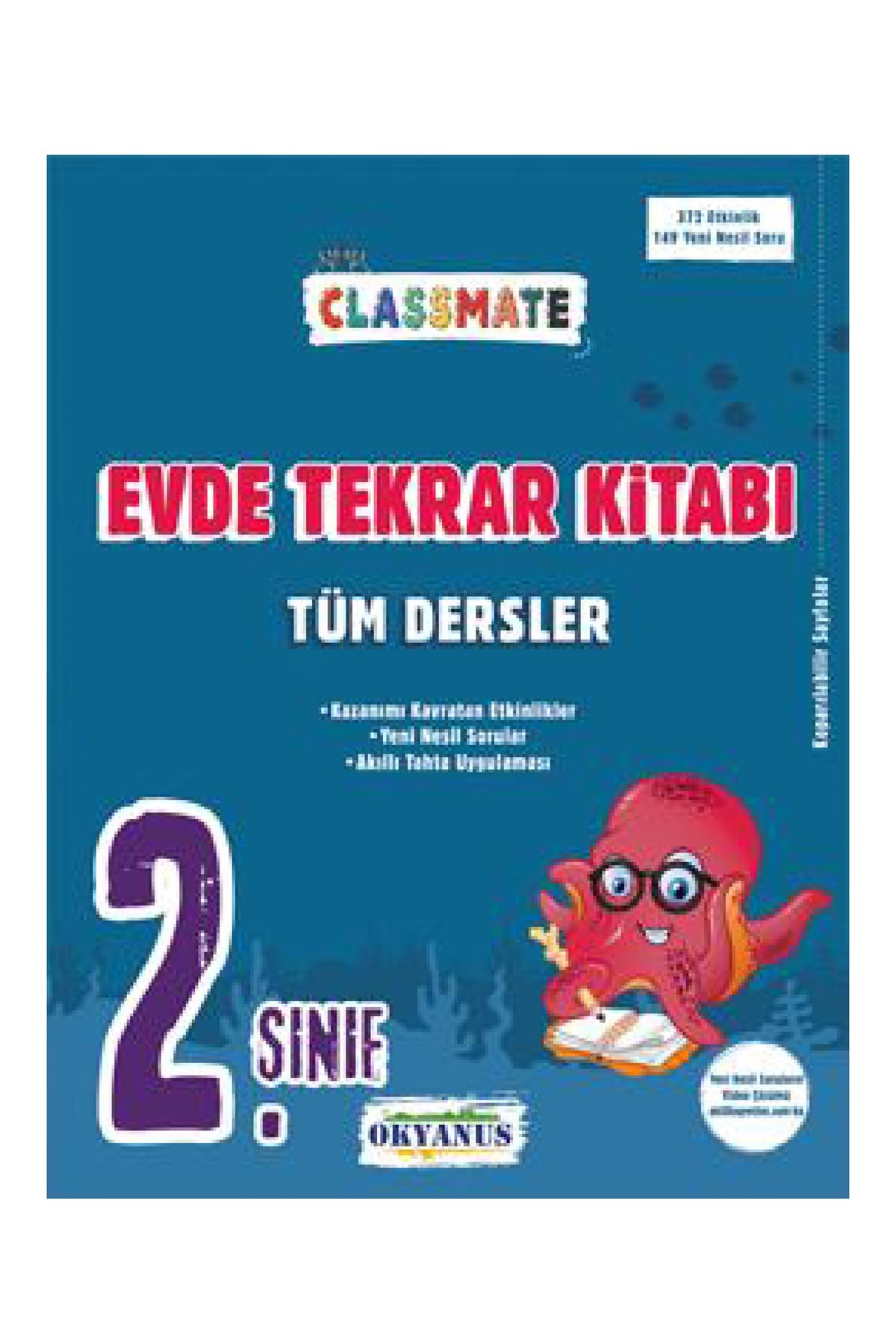 Okyanus Yayınları 2.Sınıf Classmate Tüm Dersler Evde Tekrar Kitabı
