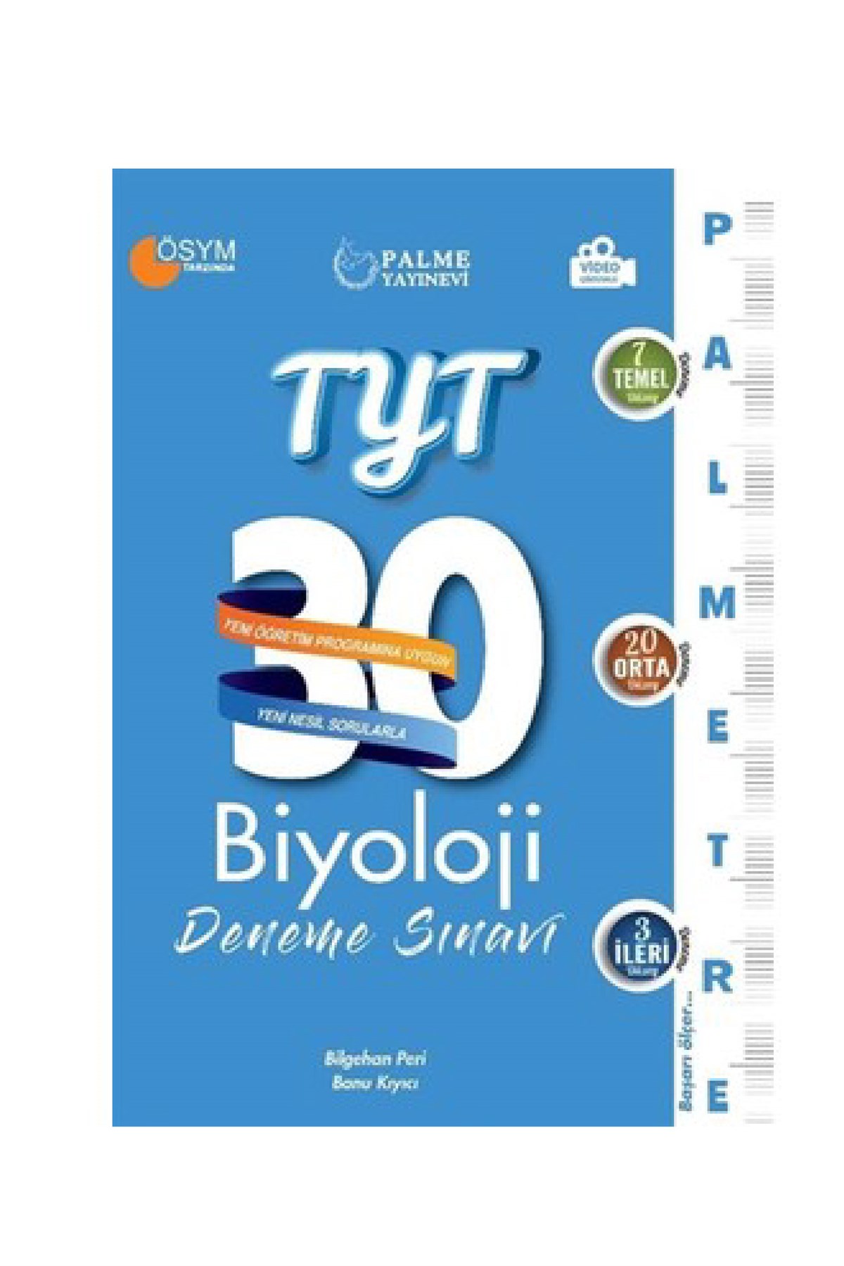 Palme Yayınevi TYT Biyoloji Palmetre Serisi 30 Deneme Video Çözümlü