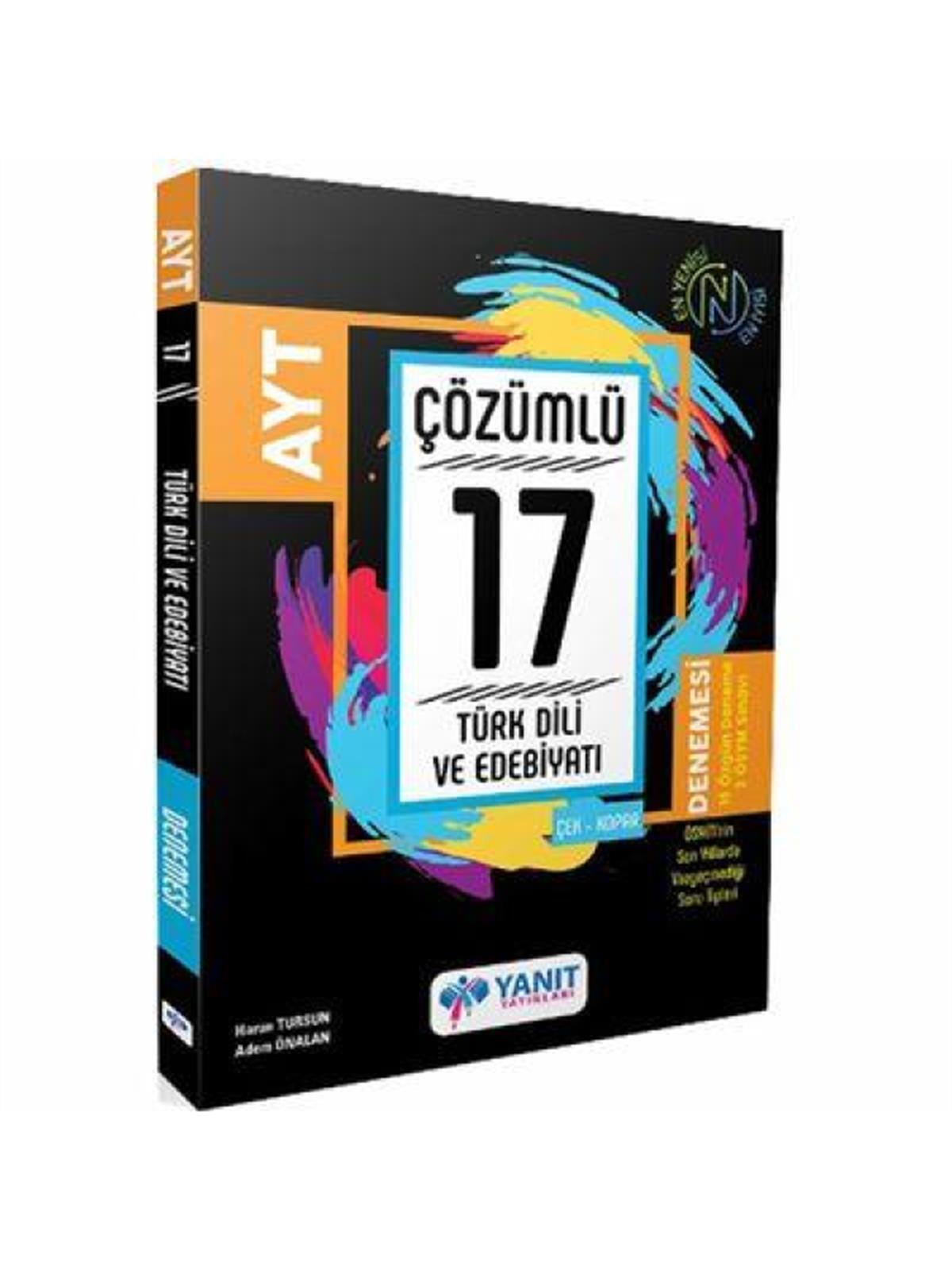 Yanıt Yayınları AYT Çözümlü 17 Türk Dili Ve Edebiyatı Çek Kopar Denemesi