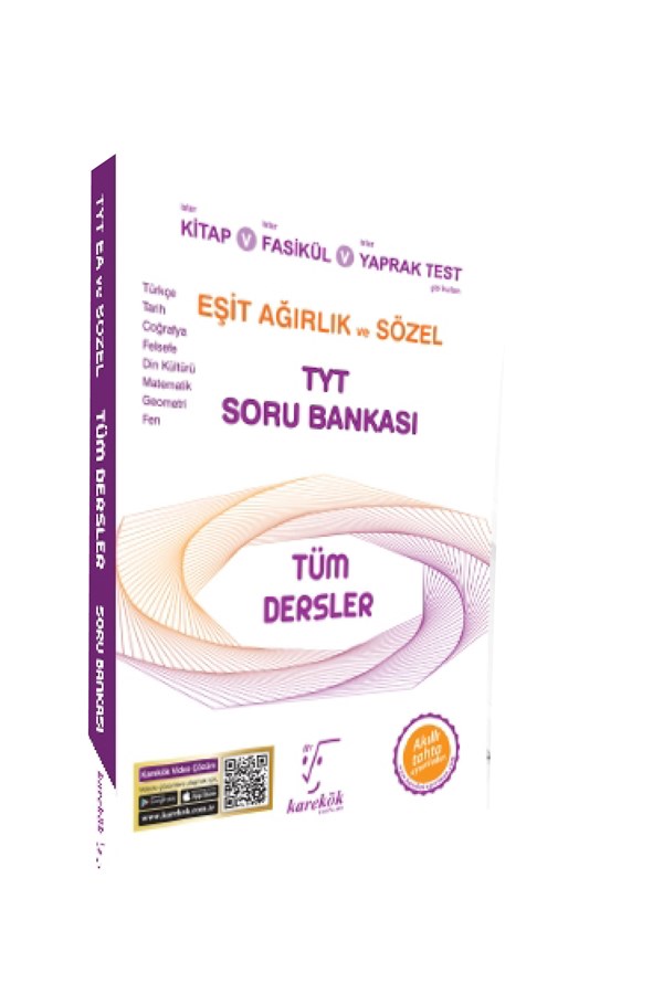 Karekök Yayınları TYT Tüm Dersler Soru Bankası (Eşit Ağırlık ve Sözel)