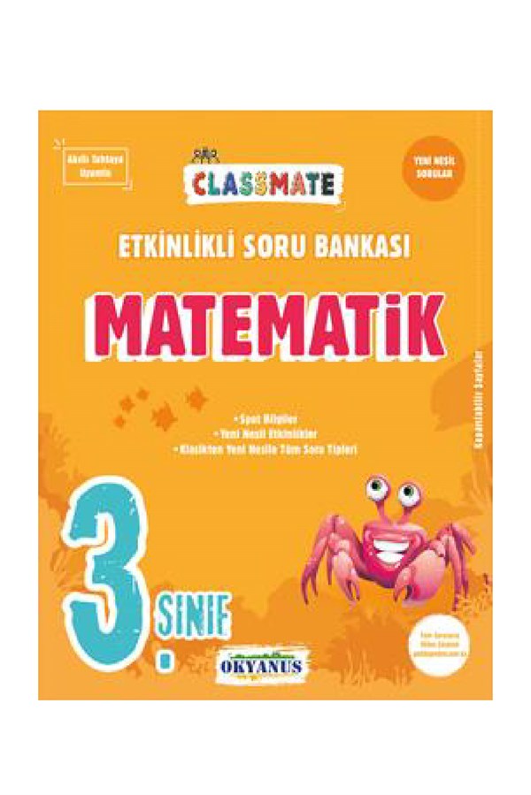 Okyanus Yayınları 3.Sınıf Classmate Matematik Etkinlikli Soru Bankası