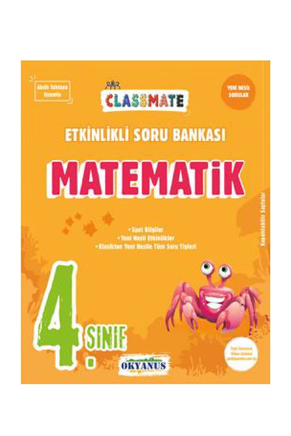 Okyanus Yayınları 4.Sınıf Classmate Matematik Etkinlikli Soru Bankası