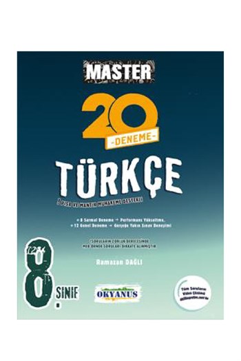 Okyanus Yayınları 8.Sınıf Türkçe Master 20'Li Deneme